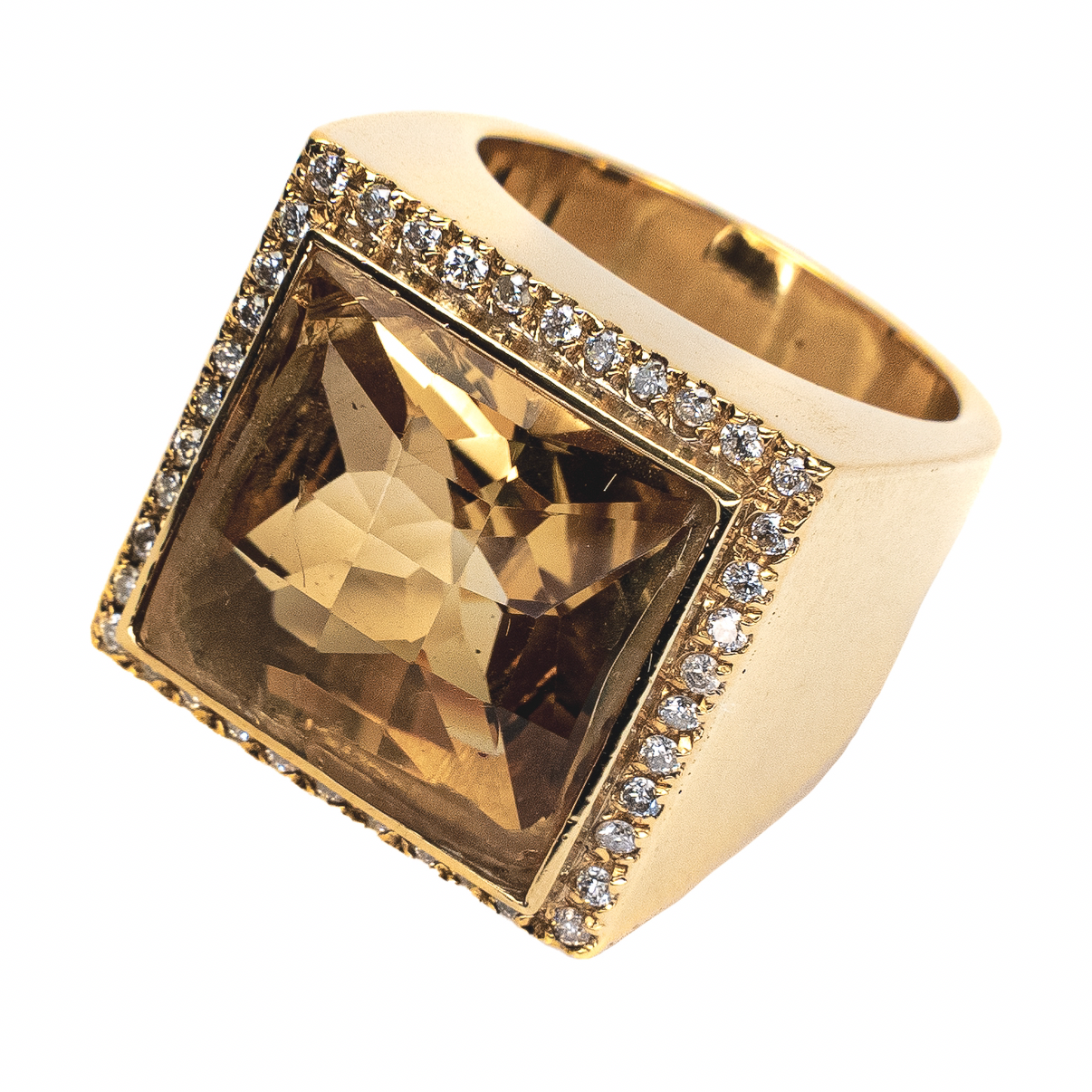 Anillo oro topacio imperial