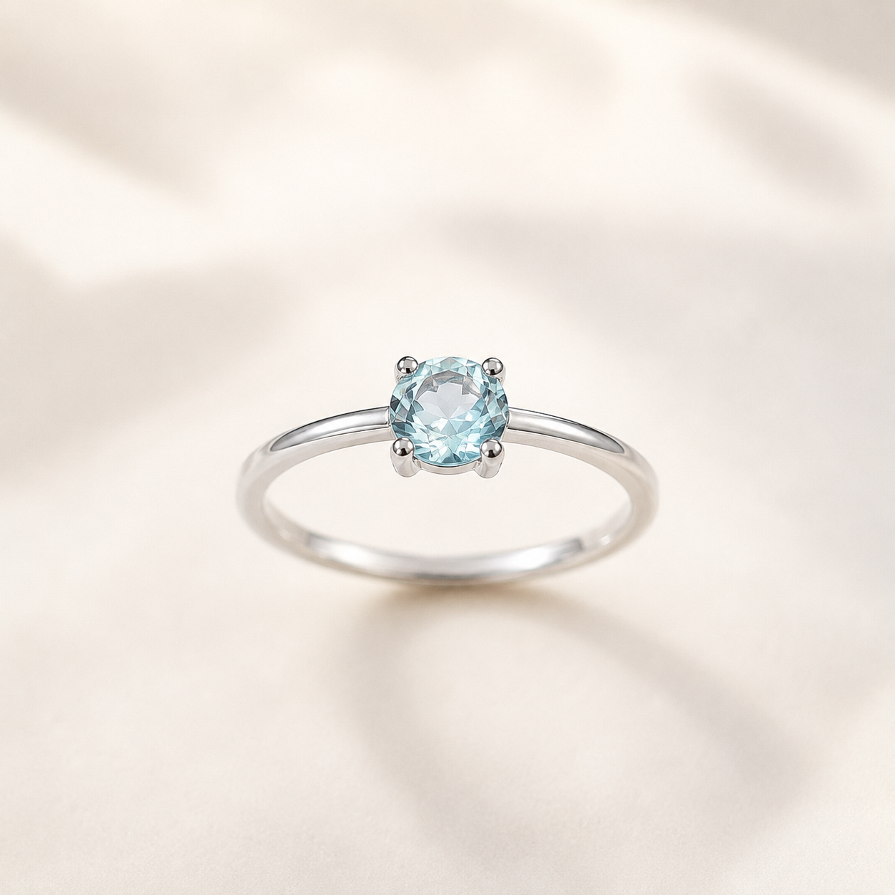 Anillo Plata Agua Marina