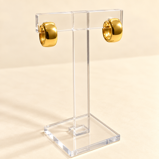 Aros argolla bañados en oro